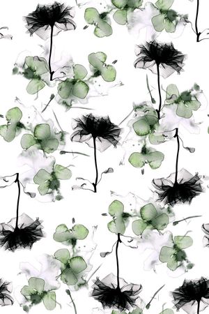 水墨印花华亿平台图片