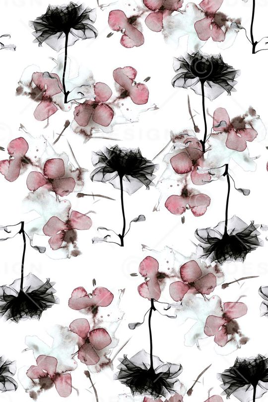 水墨印花华亿平台图片