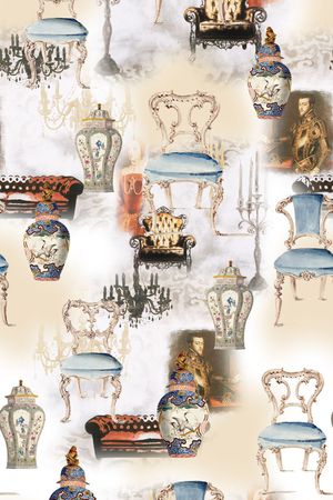 复古印花华亿平台图片