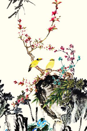 梅花印花华亿平台图片