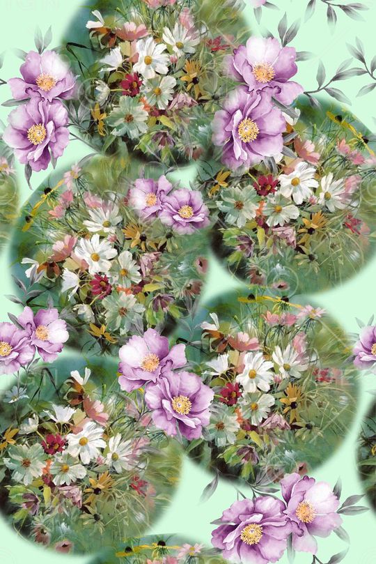 花卉印花华亿平台图片