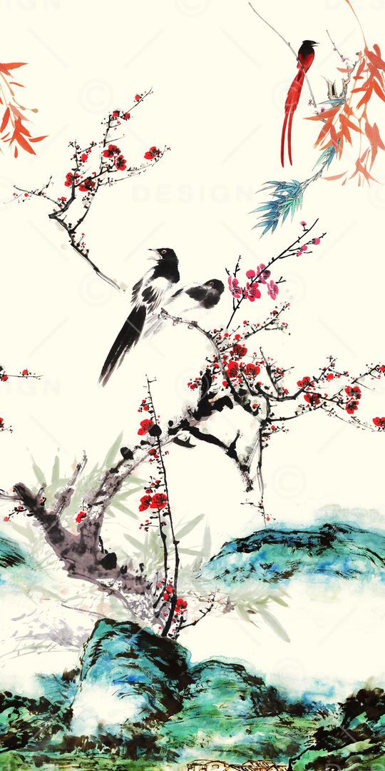 梅花印花华亿平台图片