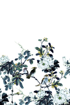 花与鸟印花华亿平台图片