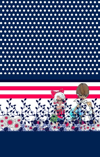 手绘美女印花华亿平台图片