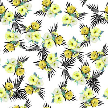 622183-椰树叶红花黄