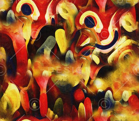 几何抽象乱花印花华亿平台图片