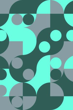 不规则几何印花华亿平台图片