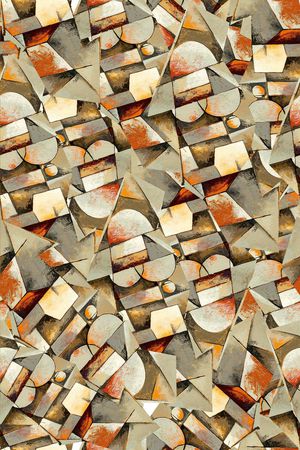 不规则几何印花华亿平台图片