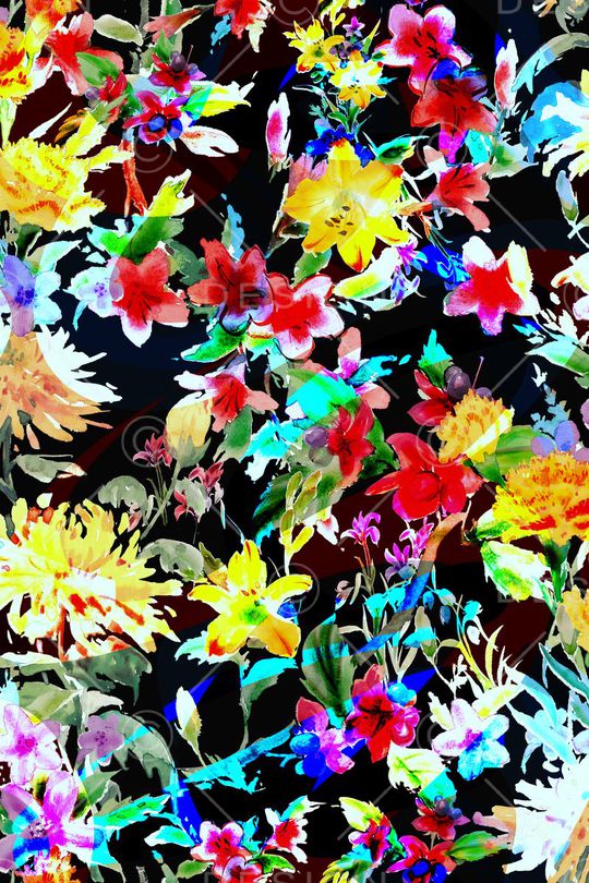 花卉印花华亿平台图片