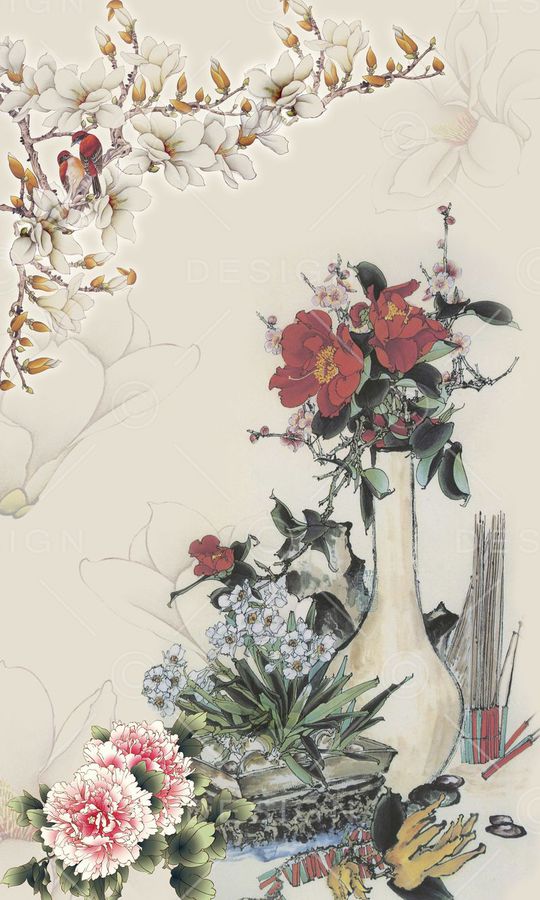 花卉印花华亿平台图片