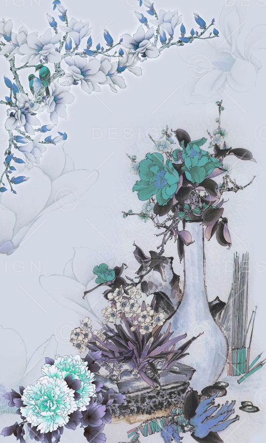 花卉印花华亿平台图片