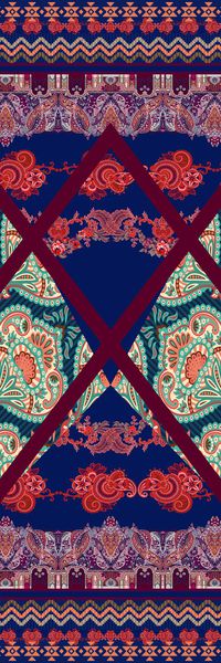 长方丝巾印花华亿平台图片