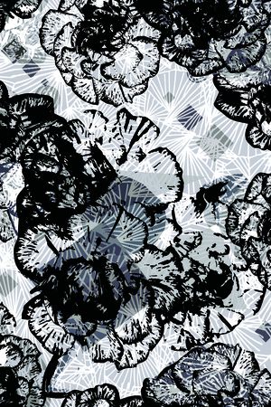 几何花卉印花华亿平台图片