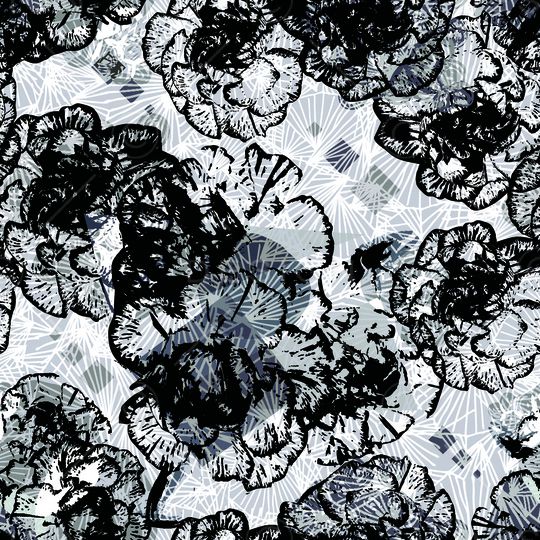 几何花卉印花华亿平台图片