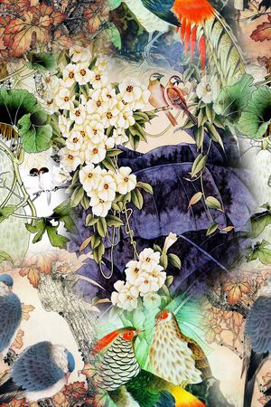 小鸟印花华亿平台图片