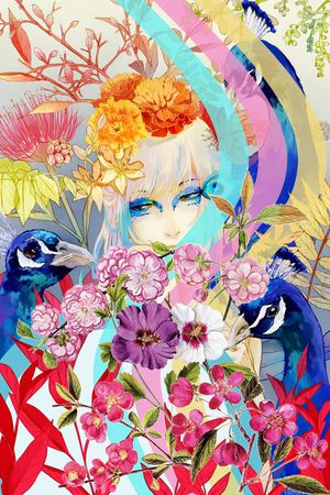 花卉印花华亿平台图片