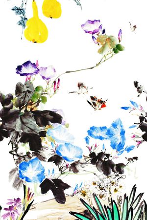 牵牛花印花华亿平台图片