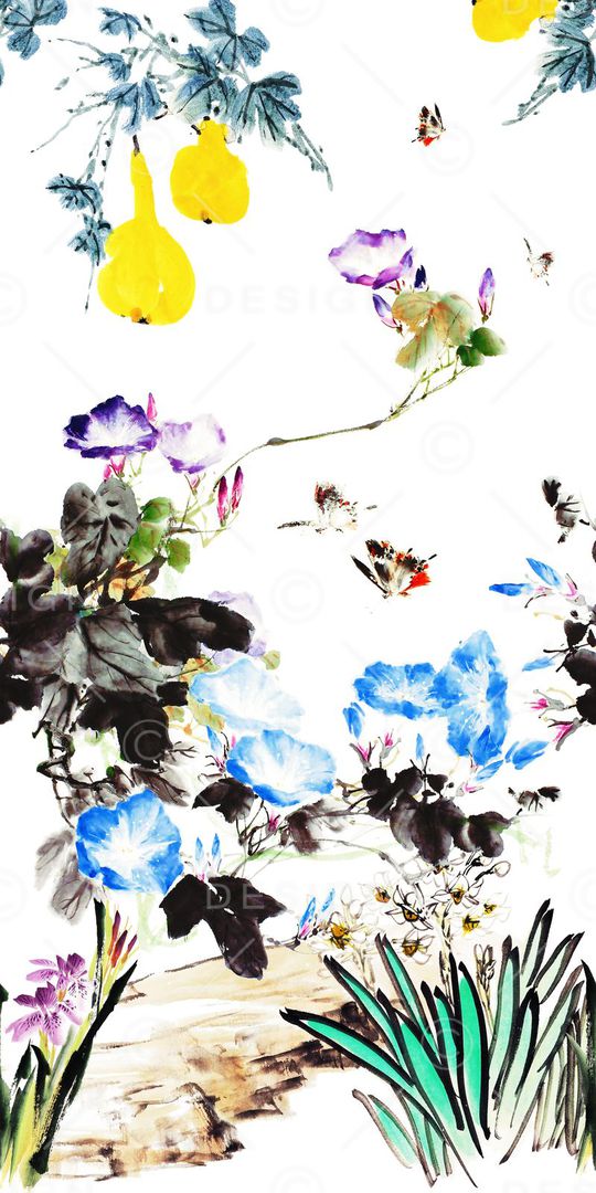 牵牛花印花华亿平台图片