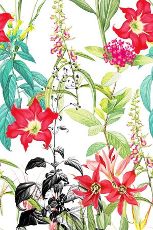 树叶印花华亿平台图片