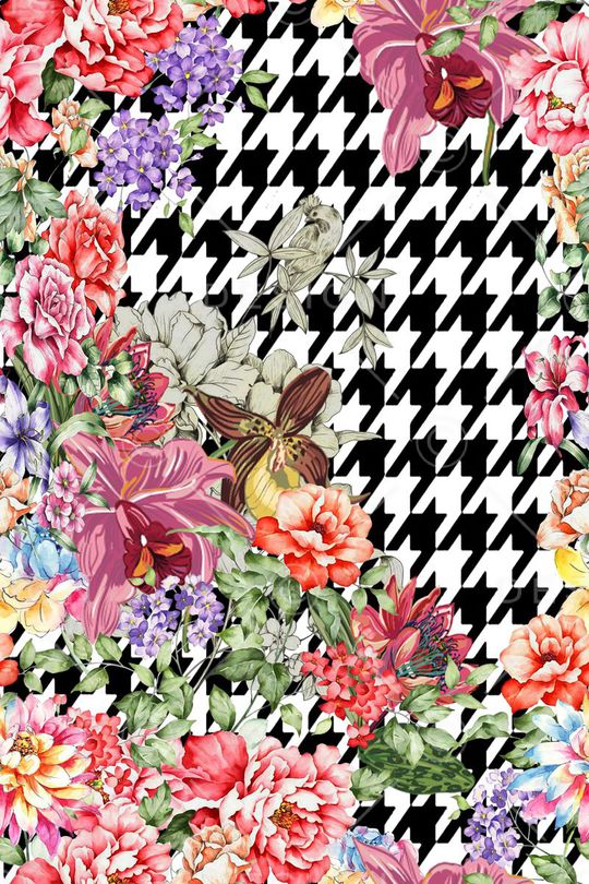 千鸟格印花华亿平台图片