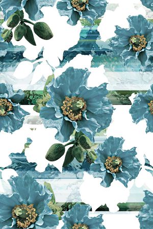 抽象手绘满版最新高清数码时尚潮流大牌复古欧美风印花华亿平台图片