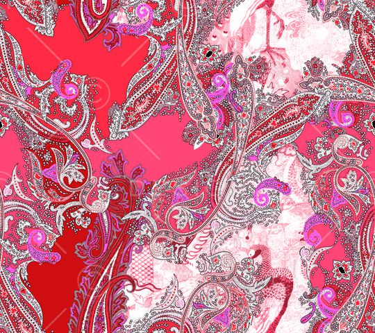 腰果花印花华亿平台图片