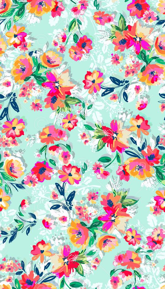 清爽花卉印花华亿平台图片