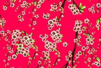 树枝印花华亿平台图片