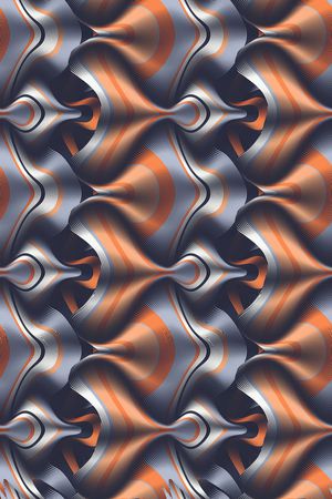 波浪条纹印花华亿平台图片