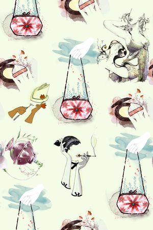 手绘首饰印花华亿平台图片