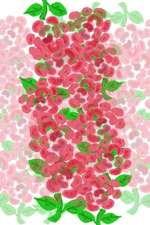 手绘花卉印花华亿平台图片