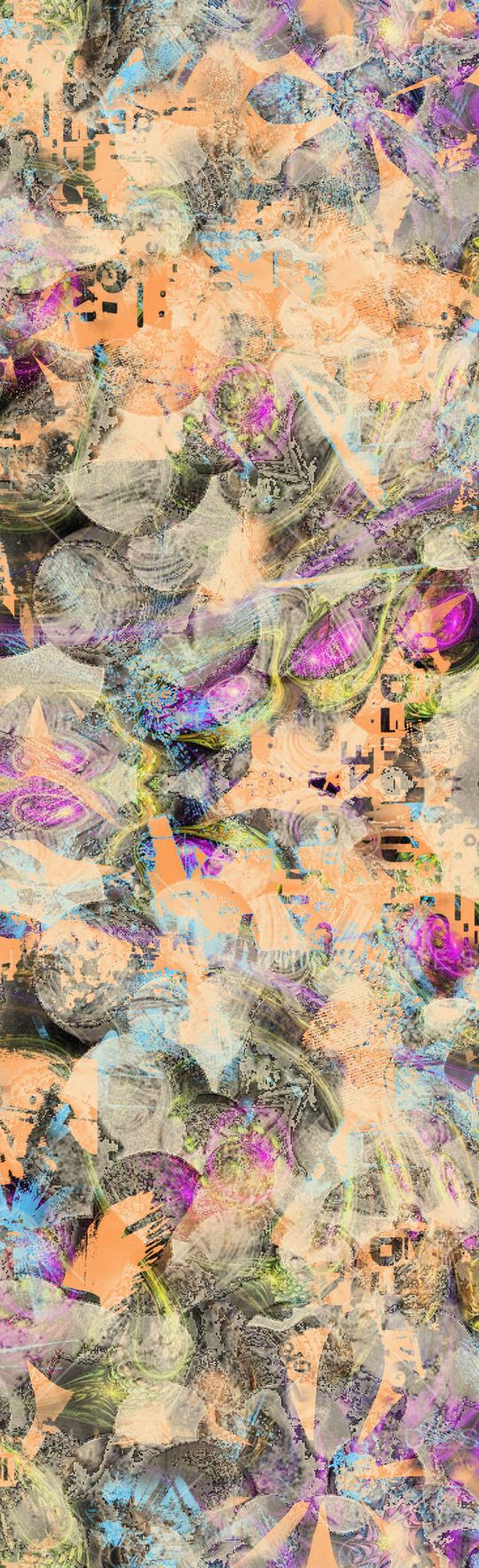 抽象长巾印花华亿平台图片