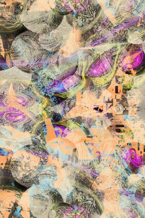 抽象长巾印花华亿平台图片