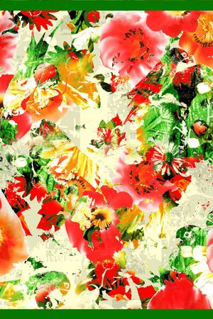 花卉印花华亿平台图片