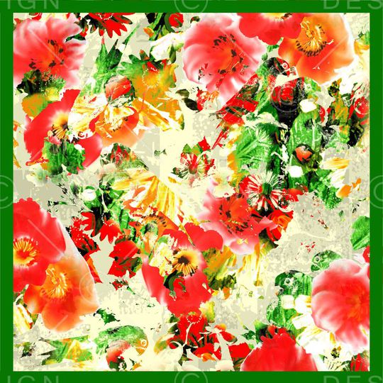 花卉印花华亿平台图片