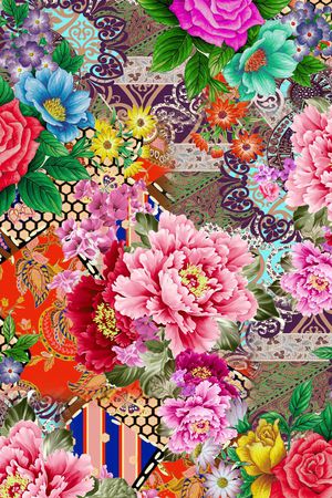 花卉印花华亿平台图片