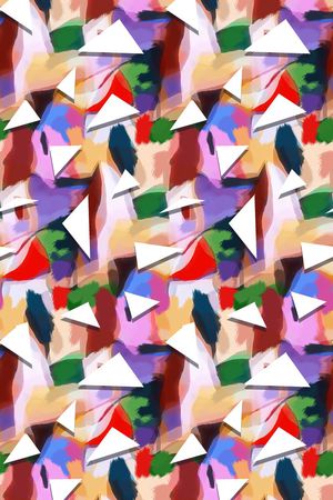 抽象手绘满版最新高清数码时尚潮流大牌复古欧美风纹理印花华亿平台图片