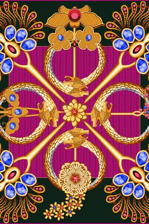 丝巾印花华亿平台图片