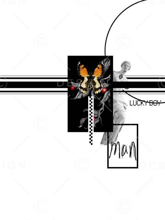 原创潮牌口袋拉链创意花印花华亿平台图片