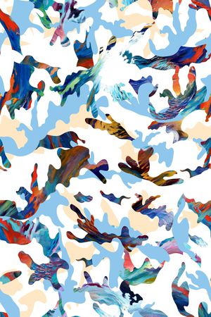 时尚潮流迷彩印花华亿平台图片