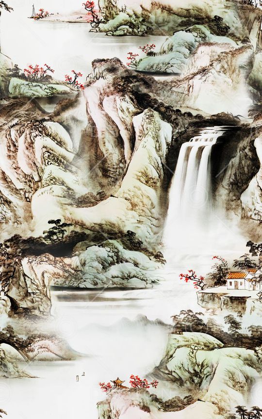 中国风印花华亿平台图片