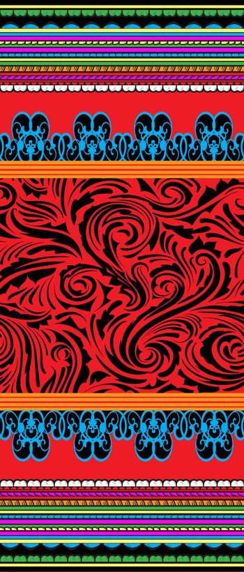 卷草纹印花华亿平台图片