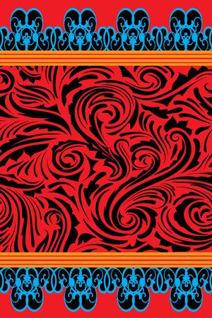 卷草纹印花华亿平台图片