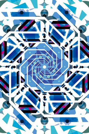 配在简单的几何图像上印花华亿平台图片