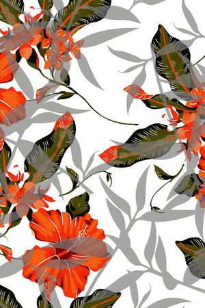 棕榈叶印花华亿平台图片