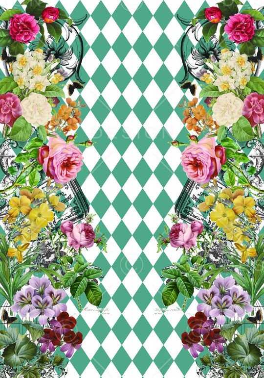 花卉印花华亿平台图片