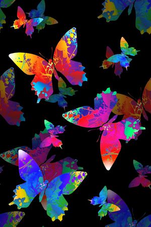 蝴蝶印花华亿平台图片