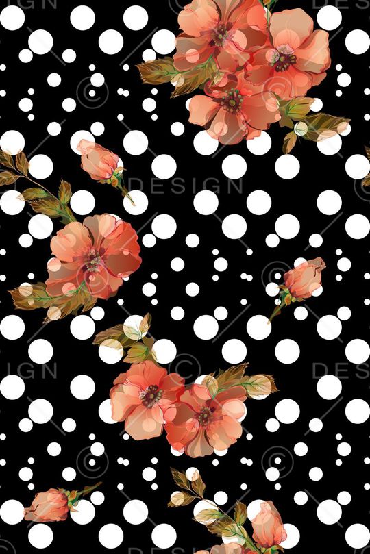 大花卉印花华亿平台图片