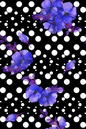 大花卉印花华亿平台图片