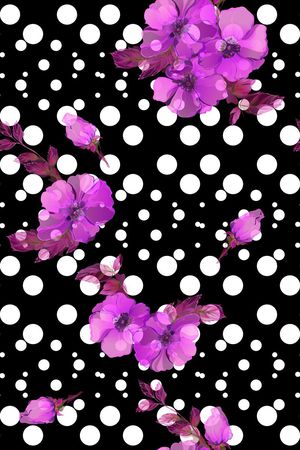 大花卉印花华亿平台图片